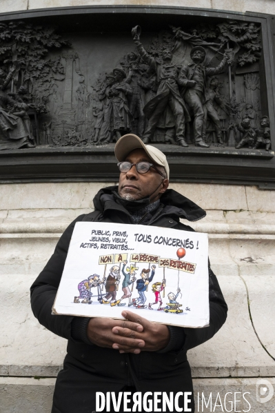 Manifestation contre la reforme des retraites, paris