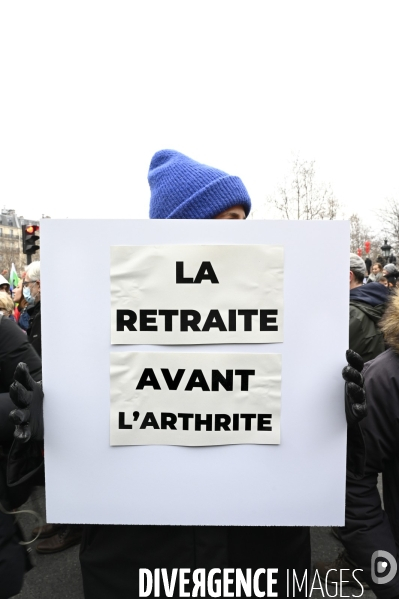 Manifestation contre la reforme des retraites, paris