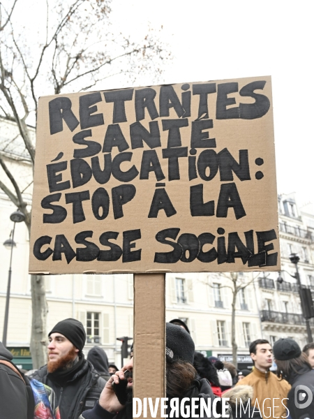 Manifestation contre la reforme des retraites, paris