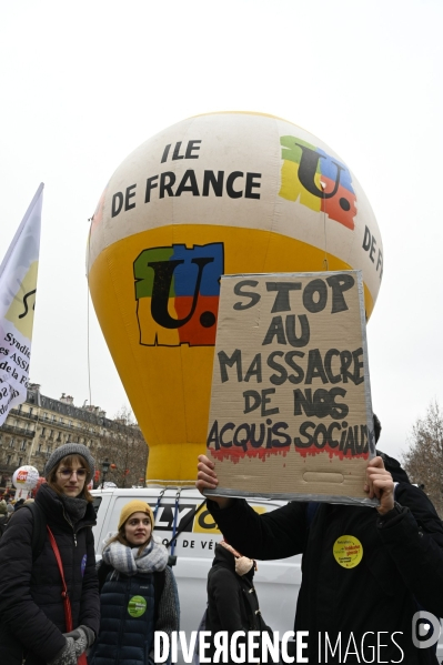 Manifestation contre la reforme des retraites, paris