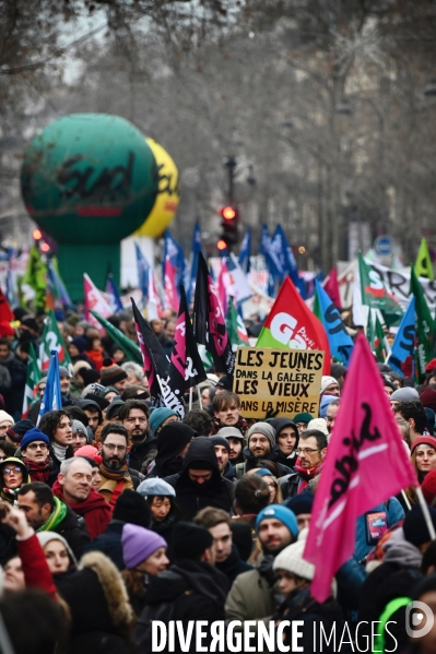 Manifestation intersyndicale contre la reforme des retraites