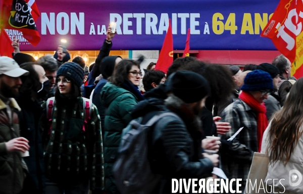 Manifestation intersyndicale contre la reforme des retraites