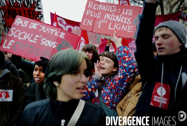 Manifestation intersyndicale contre la reforme des retraites