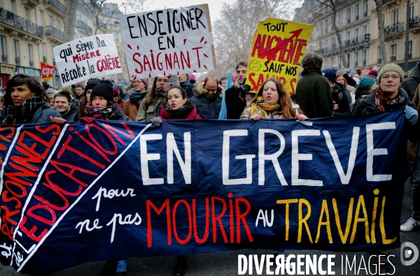 Manifestation intersyndicale contre la reforme des retraites