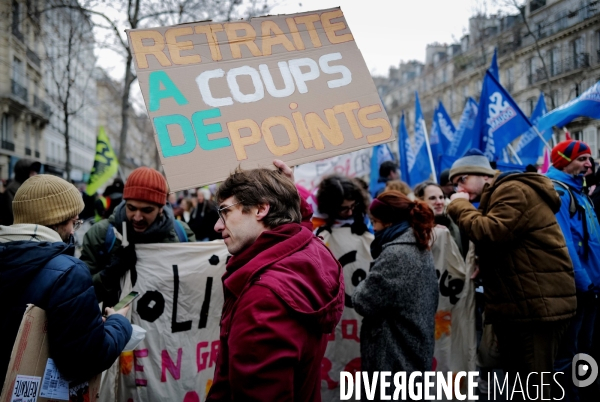 Manifestation intersyndicale contre la reforme des retraites