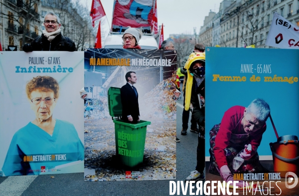 Manifestation intersyndicale contre la reforme des retraites