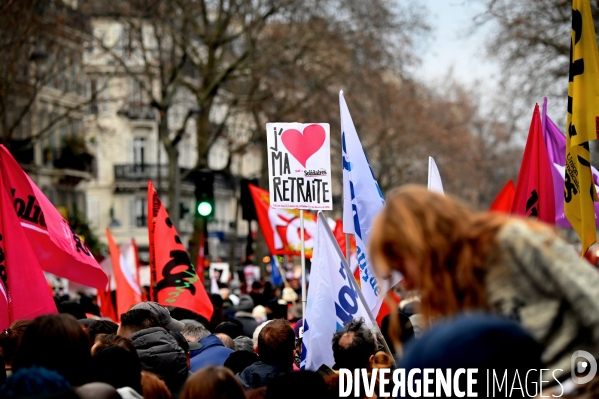 Manifestation intersyndicale contre la reforme des retraites