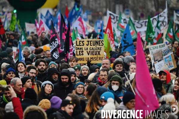 Manifestation intersyndicale contre la reforme des retraites