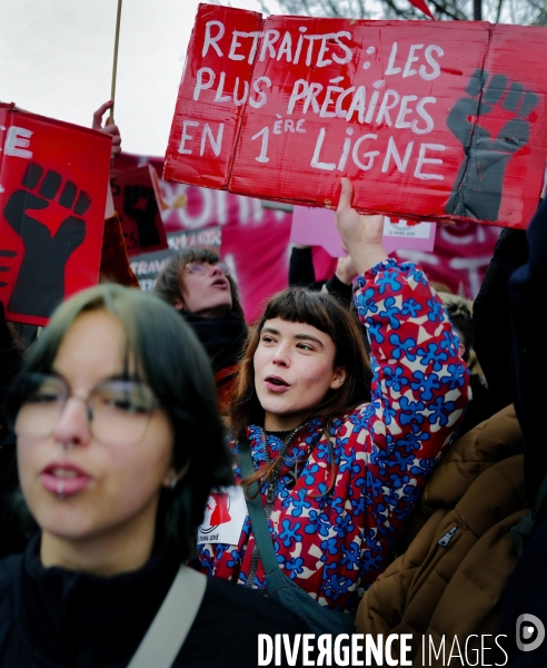 Manifestation intersyndicale contre la reforme des retraites