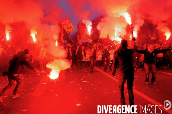 Manifestation intersyndicale contre la reforme des retraites