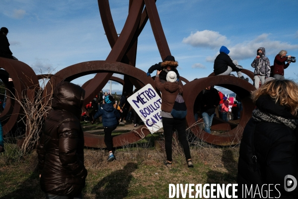 Manifestation contre la réforme des retraites à Aubenas