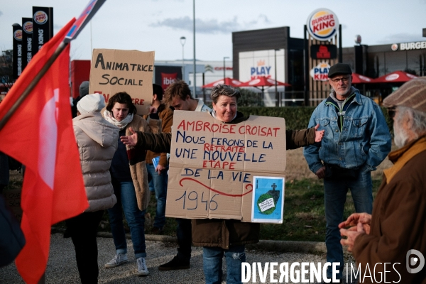 Manifestation contre la réforme des retraites à Aubenas