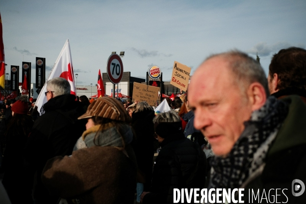 Manifestation contre la réforme des retraites à Aubenas