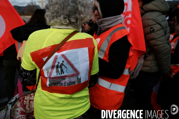 Manifestation contre la réforme des retraites à Aubenas