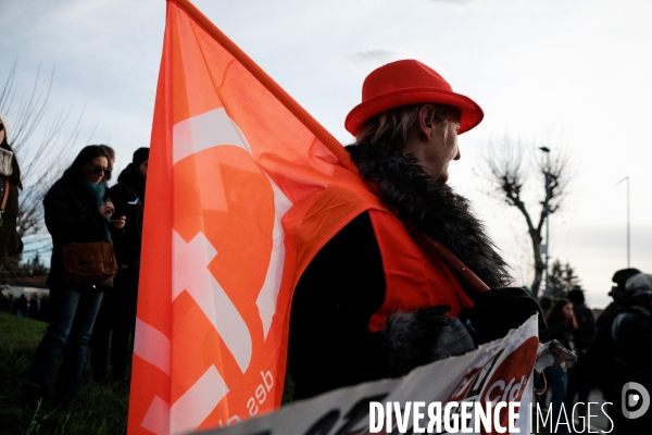 Manifestation contre la réforme des retraites à Aubenas