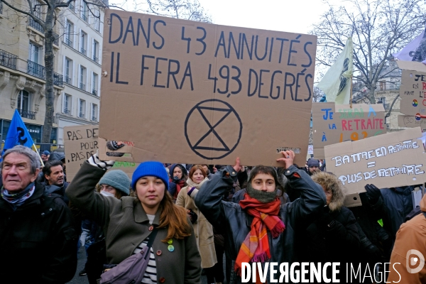 1 ère manifestation contre la reforme des retraites