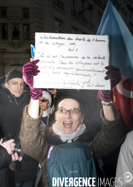 FRA-Manifestation-Reforme Retraite- Jeunes et LFI -Paris