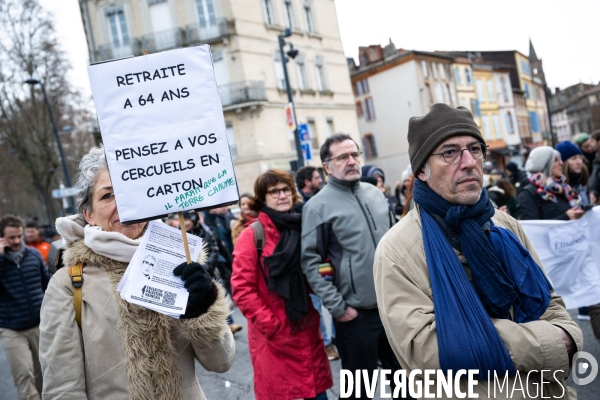 Toulouse : 1ere manifestation contre la reforme de la retraite