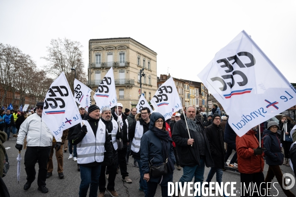 Toulouse : 1ere manifestation contre la reforme de la retraite