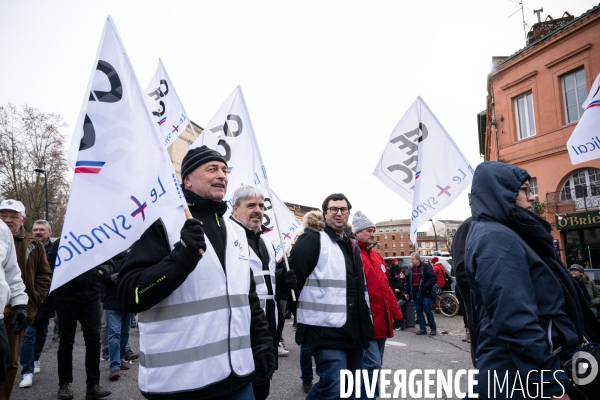 Toulouse : 1ere manifestation contre la reforme de la retraite