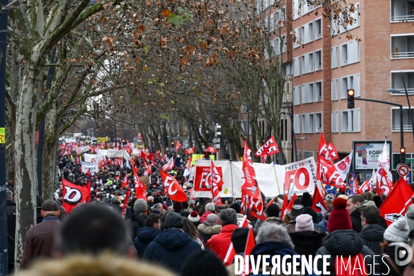 Toulouse : 1ere manifestation contre la reforme de la retraite