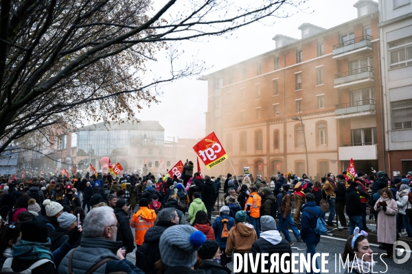 Toulouse : 1ere manifestation contre la reforme de la retraite