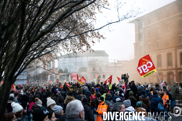 Toulouse : 1ere manifestation contre la reforme de la retraite