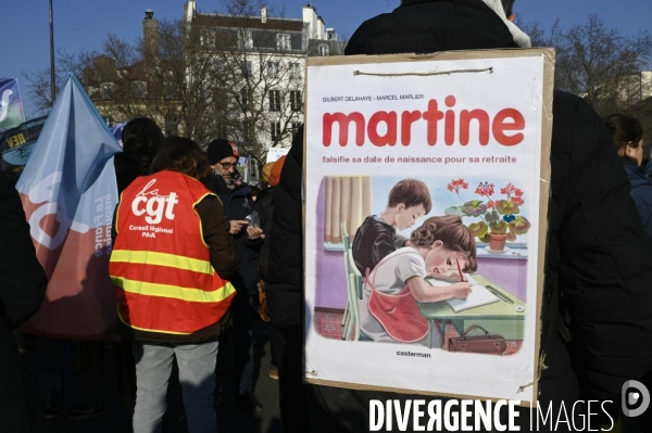 La jeunesse manifeste contre la reforme des retraites, à paris