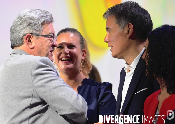 Jean Luc Melenchon Mathilde Panot Olivier Faure