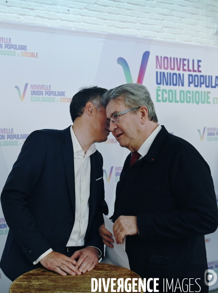 Jean Luc Melenchon avec Olivier Faure