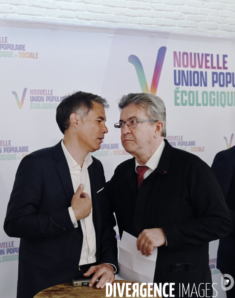 Jean Luc Melenchon avec Olivier Faure