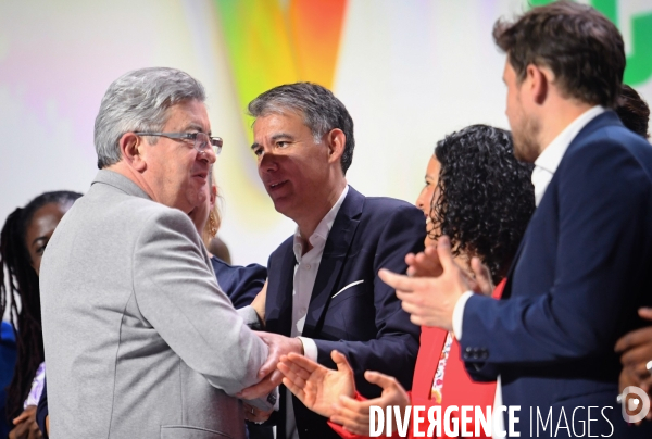 Jean Luc Melenchon avec Olivier Faure