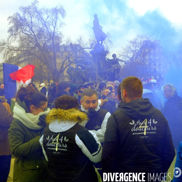 Manifestation du  Collectif pour la survie de la boulangerie et de l artisanat 