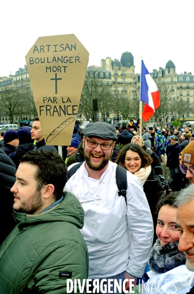 Manifestation du  Collectif pour la survie de la boulangerie et de l artisanat 