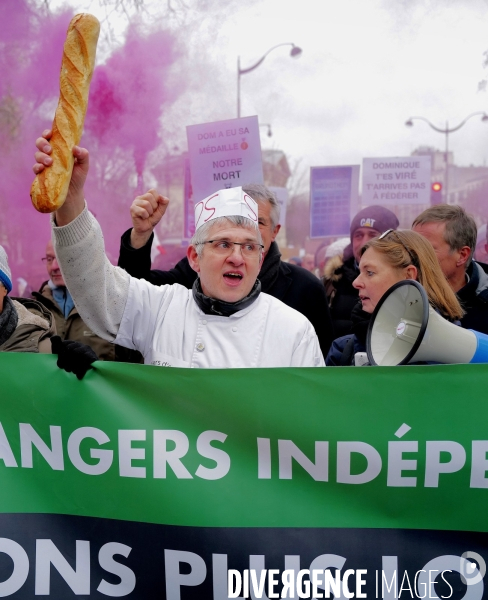 Manifestation de commerçants à l appel du collectif pour la survie de la boulangerie et de l artisanat