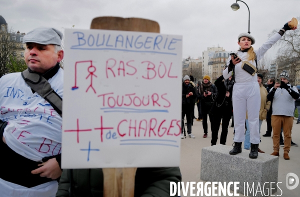 Manifestation de commerçants à l appel du collectif pour la survie de la boulangerie et de l artisanat