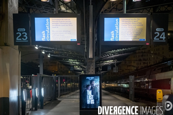 Gare de l Est : le trafic interrompu