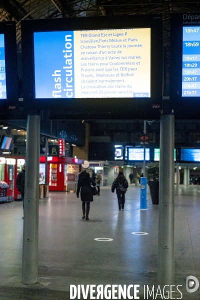 Gare de l Est : le trafic interrompu