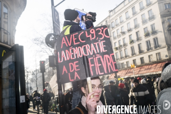 FRA-Manifestation-Reforme Retraite- Jeunes et LFI -Paris