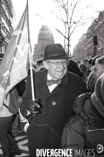 FRA-Manifestation-Reforme Retraite- Jeunes et LFI -Paris