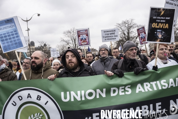 Manifestation des boulangers et artisans