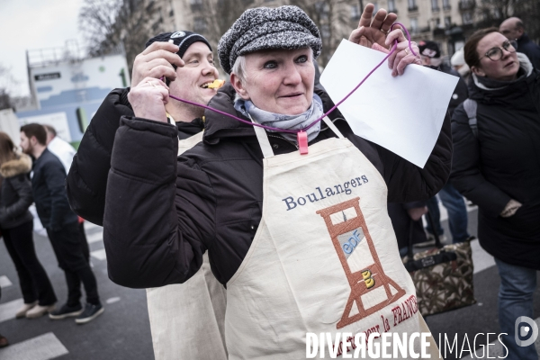 Manifestation des boulangers et artisans