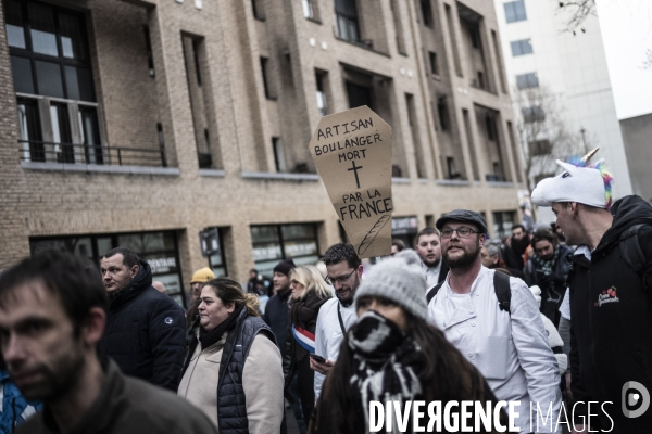 Manifestation des boulangers et artisans