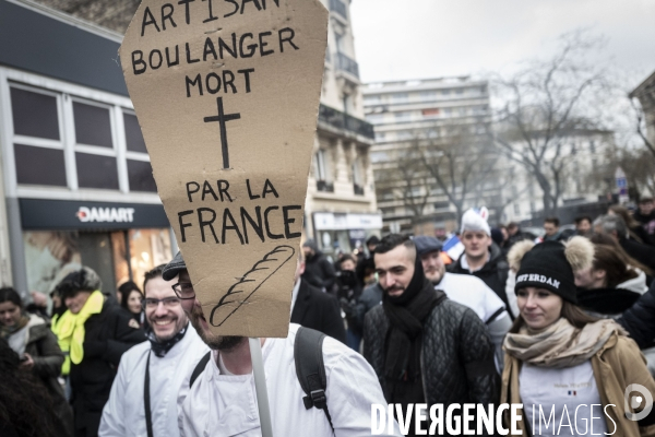 Manifestation des boulangers et artisans