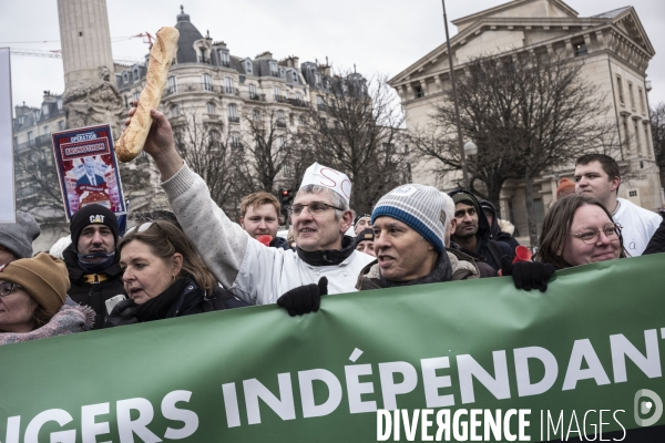 Manifestation des boulangers et artisans