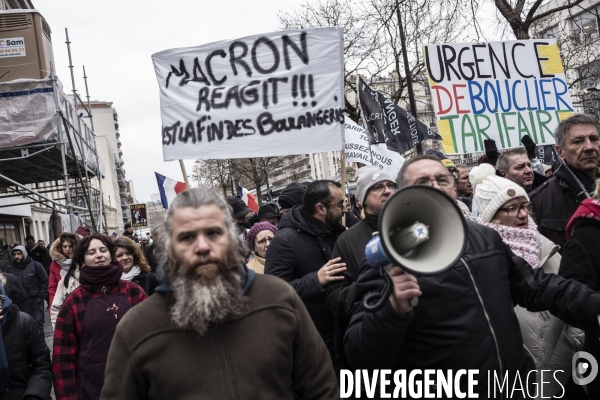 Manifestation des boulangers et artisans