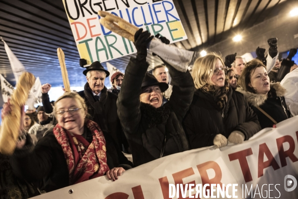 Manifestation des boulangers et artisans