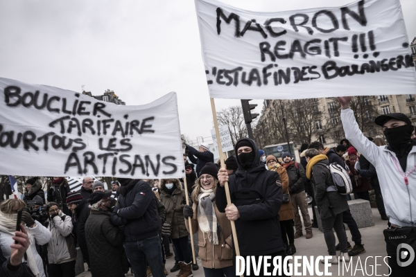 Manifestation des boulangers et artisans