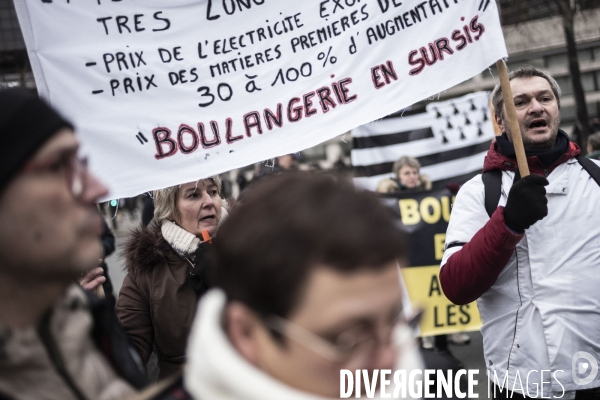 Manifestation des boulangers et artisans