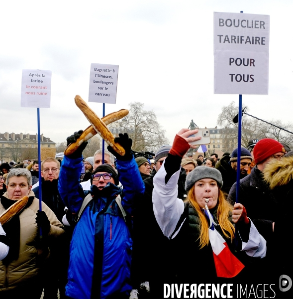 Manifestation du  Collectif pour la survie de la boulangerie et de l artisanat 